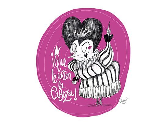 ilustración reina de corazones