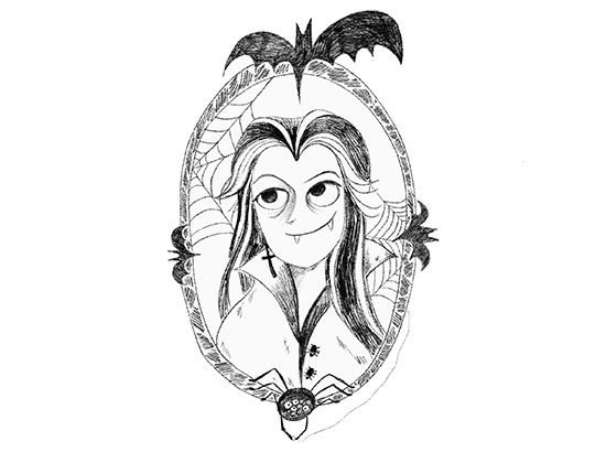 ilustración mama vampiro