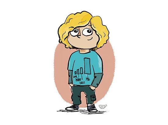 ilustración personaje D de Dani