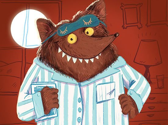 ilustración monstruos lobo